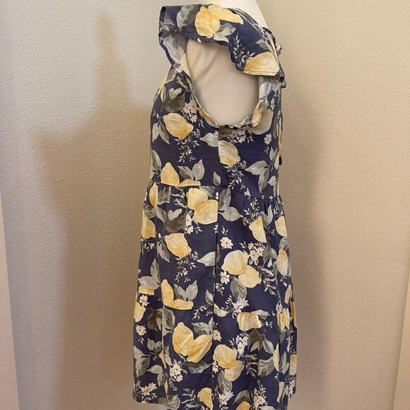 Abercrombie & Fitch Lemon Print Tiered Mini Dress - XSP - Picture 3 of 7